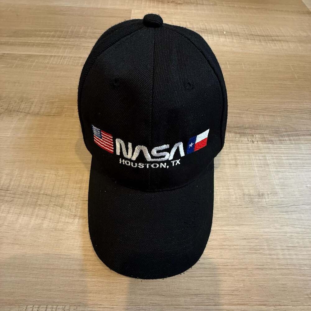 NASA Houston, TX Embroidered Black Baseball Cap Hat